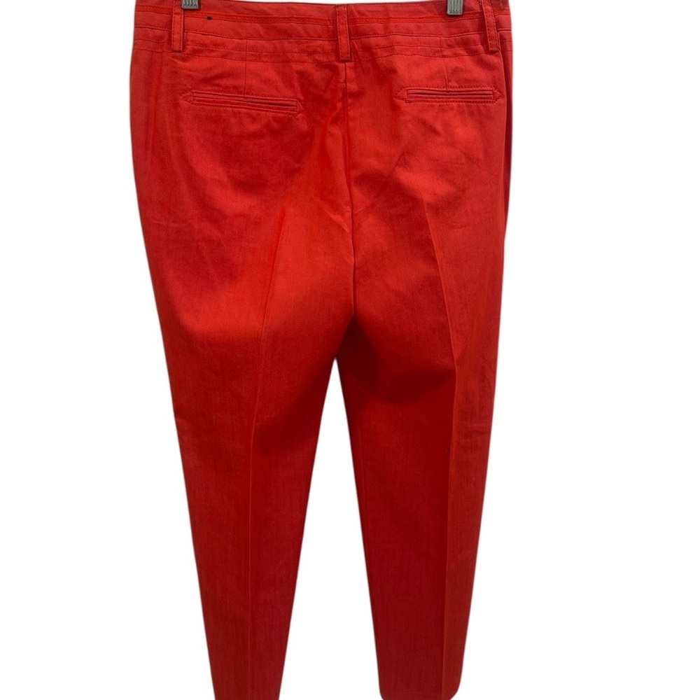 Larry Levine Vibrant Cherry Red Tailored  Straight Leg Pants Size 8 NWOT - Picture 5 of 13